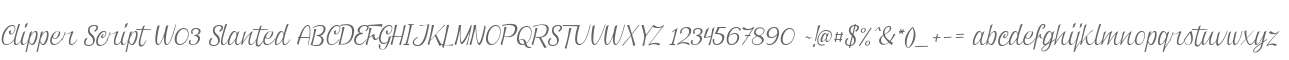 Clipper Script W03 Slanted