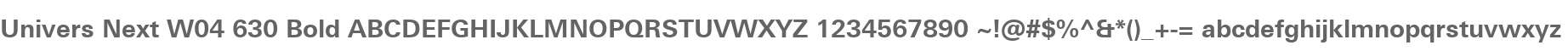 Univers Next W04 630 Bold