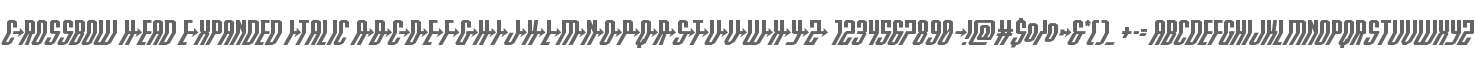 Crossbow Head Expanded Italic