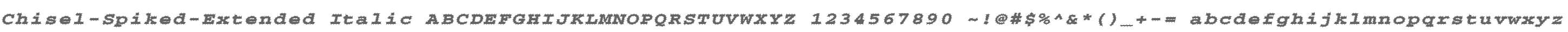 Chisel-Spiked-Extended Italic