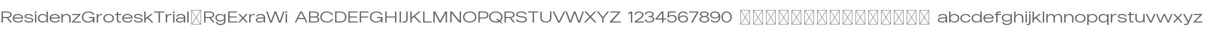 Residenz Grotesk Trial Rg ExWide