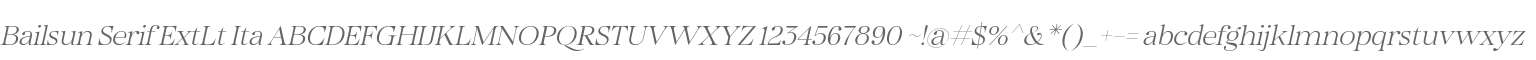Bailsun Serif ExtLt