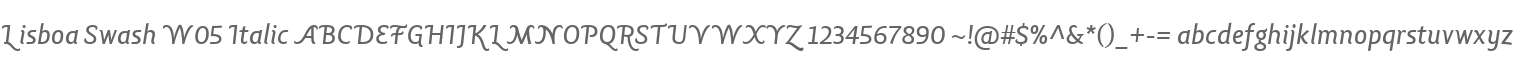 Lisboa Swash W05 Italic