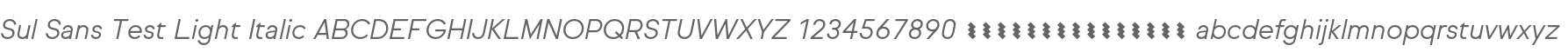 Sul Sans Test Light