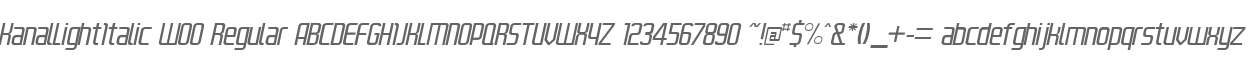 KanalLightItalic W00 Regular