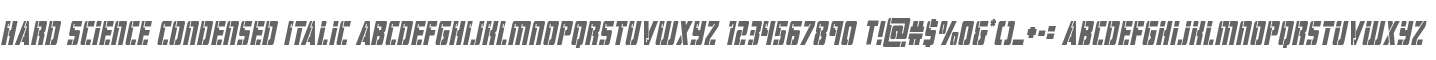 Hard Science Condensed Italic
