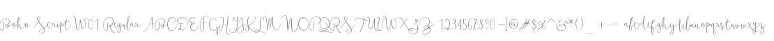 Boho Script W01 Regular