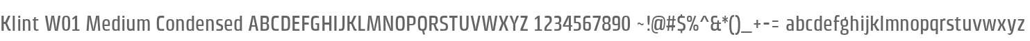 Klint W01 Medium Condensed