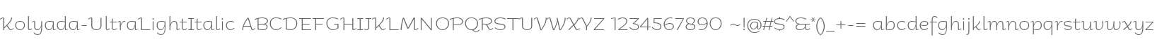 Kolyada-UltraLightItalic