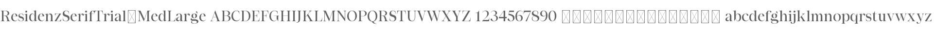 Residenz Serif Trial Medium Large