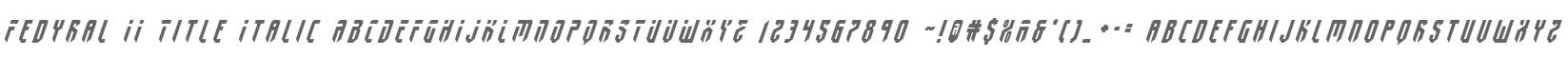 Fedyral II Title Italic
