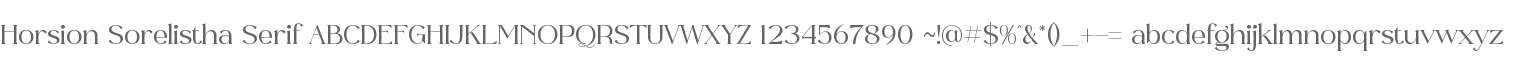 Horsion Sorelistha Serif