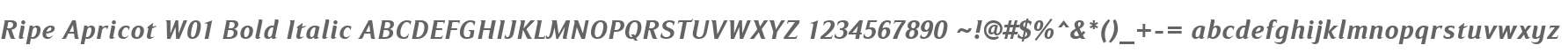 Ripe Apricot W01 Bold Italic