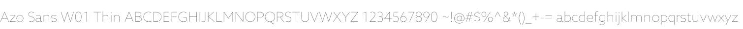 Azo Sans W01 Thin