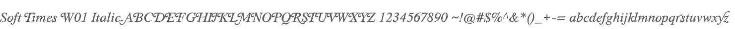 Soft Times W01 Italic