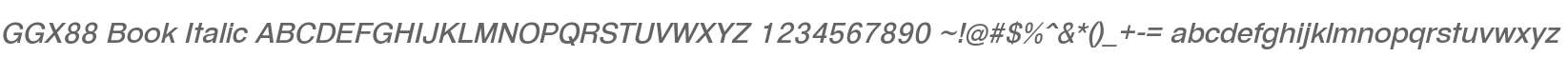 GGX88 Book Italic