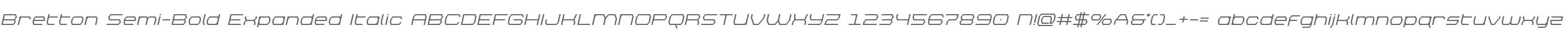 Bretton Semi-Bold Expanded Italic