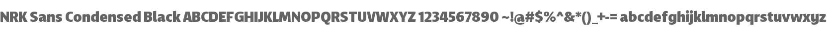 NRK Sans Condensed Black