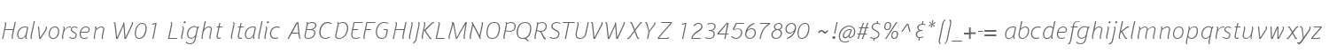 Halvorsen W01 Light Italic