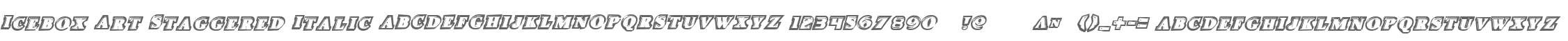 Icebox Art Staggered Italic
