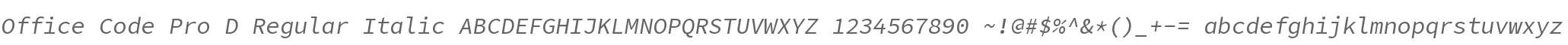 Office Code Pro D Italic