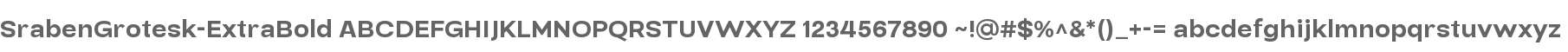 Sraben Grotesk ExtBd