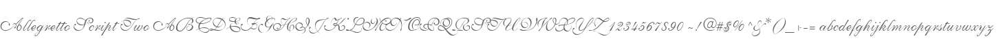 Allegretto Script Two