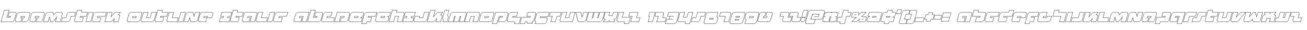 Boomstick Outline Italic