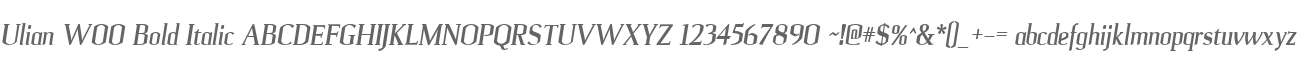 Ulian W00 Bold Italic
