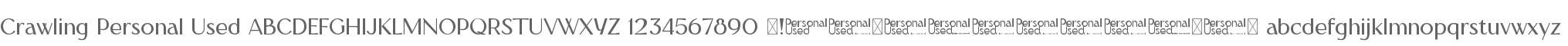 Crawling Personal Used