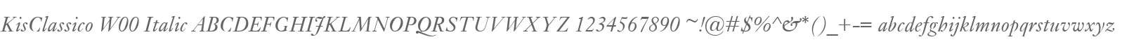 KisClassico W00 Italic