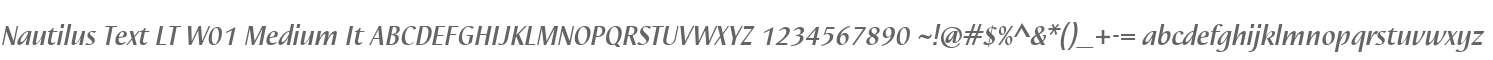 Nautilus Text LT W01 Medium It