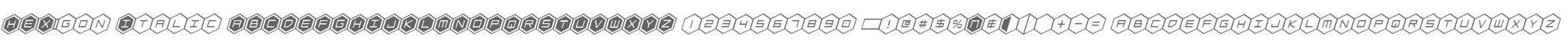 HEX:gon Italic