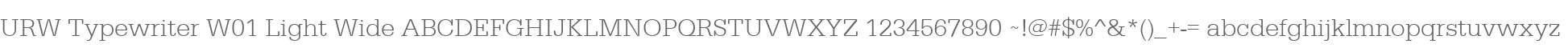 URW Typewriter W01 Light Wide