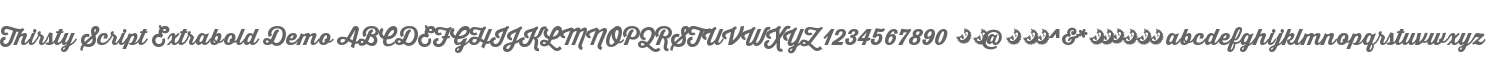 Thirsty Script Extrabold Demo