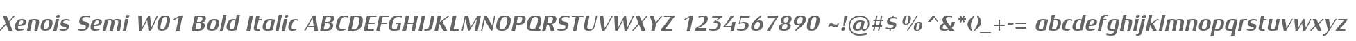 Xenois Semi W01 Bold Italic