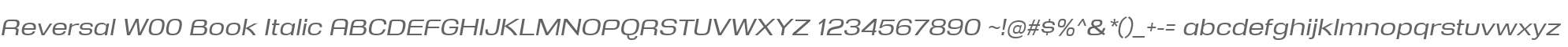 Reversal W00 Book Italic