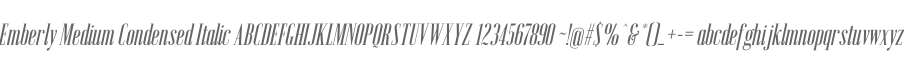 Emberly Medium Condensed Italic