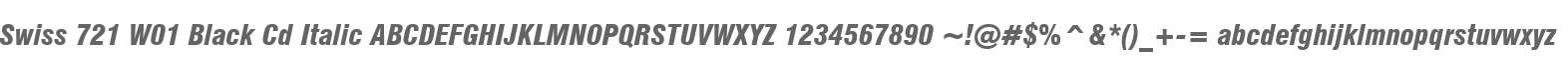Swiss 721 W01 Black Cd Italic