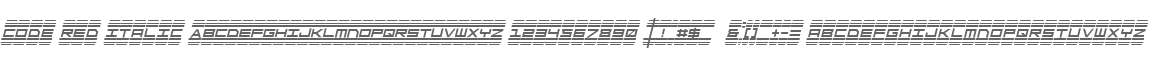 Code Red Italic
