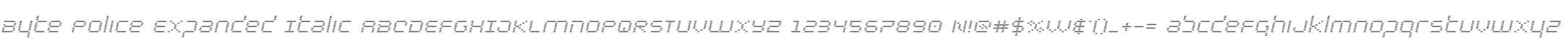 Byte Police Expanded Italic