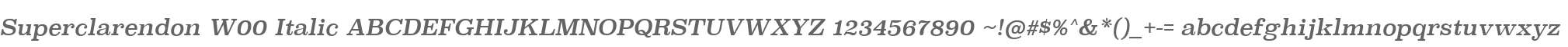Superclarendon W00 Italic