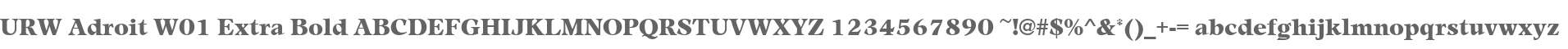 URW Adroit W01 Extra Bold