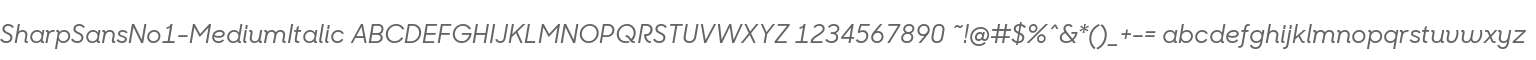 SharpSansNo1-MediumItalic
