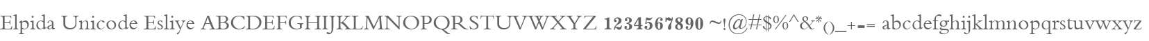 Elpida Unicode Esliye