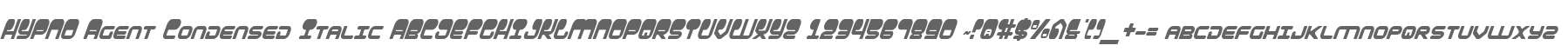 HYPNO Agent Condensed Italic
