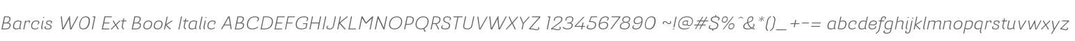 Barcis W01 Ext Book Italic