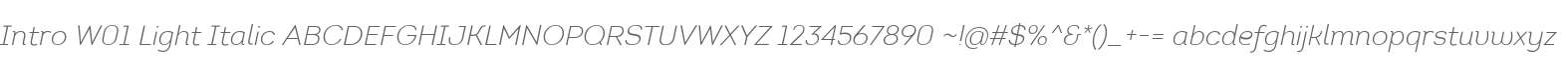Intro W01 Light Italic