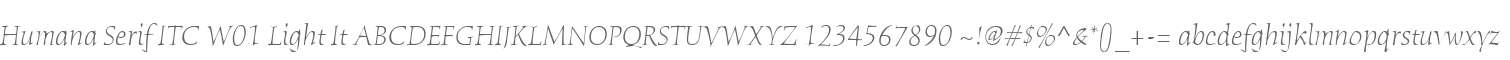 Humana Serif ITC W01 Light It