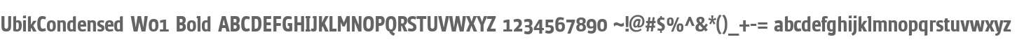 UbikCondensed W01 Bold